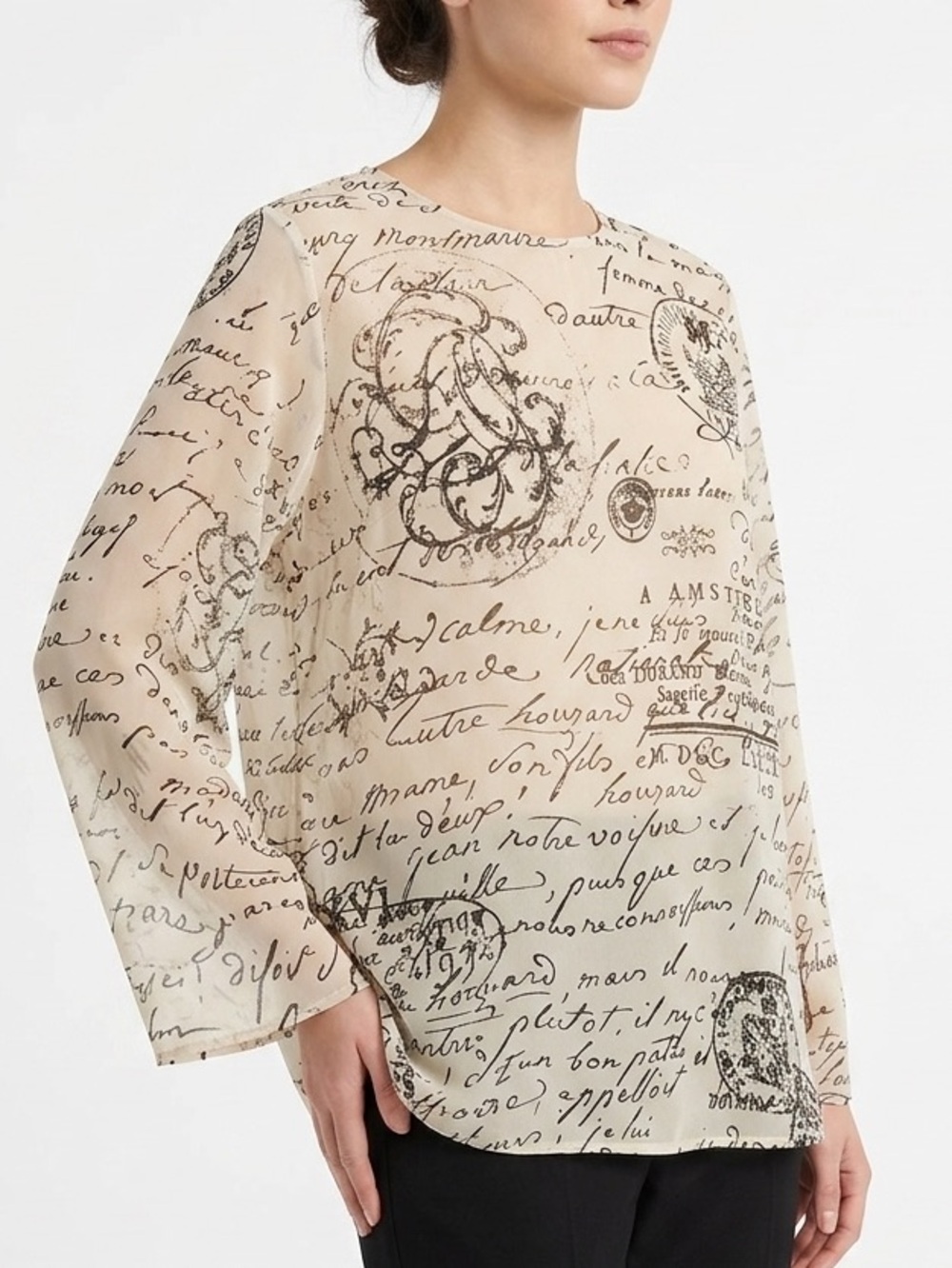 Vintage EMANUEL UNGARO 100% Silk Blouse Top Size 10 Y2k NWT Saks